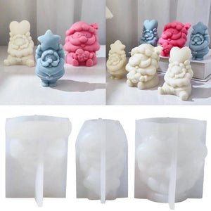 Santa Love Candle Silicone Mold Resin Christmas Crafts DIY Ornament Jewelry