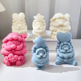 Santa Love Candle Silicone Mold Resin Christmas Crafts DIY Ornament Jewelry