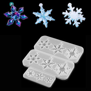 Christmas Snowflake Pendant Casting Silicone Mold for DIY Jewelry Making