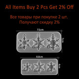 Christmas Snowflake Pendant Casting Silicone Mold for DIY Jewelry Making