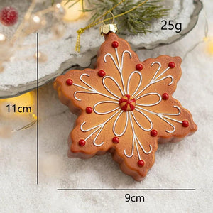 Christmas Tree Decoration Pendant Cookie Man Snowflake Elk Gingerbread Man