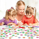 10Pcs Unfinished Star Wooden Cutouts for Craft Project and Party Decor