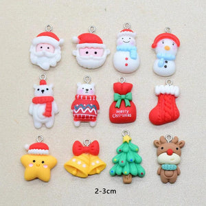 Resin Christmas Jewelry Charms Xmas Decor Pendant D490