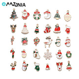 Enamel Christmas Charm Pendant Set for Jewelry Making Xmas Tree Decor