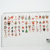 Enamel Christmas Charm Pendant Set for Jewelry Making Xmas Tree Decor
