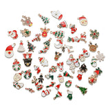 Enamel Christmas Charm Pendant Set for Jewelry Making Xmas Tree Decor