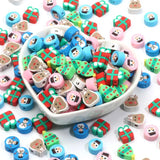 Christmas Spacer Beads Mix Snowman Elk Polymer Clay DIY Bracelet Xmas Decor