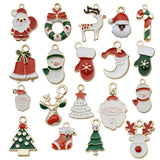 Santa Snowman Bell Christmas Enamel Charms DIY Jewelry