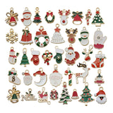 Santa Snowman Bell Christmas Enamel Charms DIY Jewelry