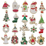 Santa Snowman Bell Christmas Enamel Charms DIY Jewelry