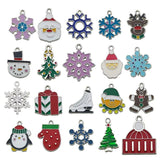 Santa Snowman Bell Christmas Enamel Charms DIY Jewelry