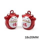 Christmas Pendant Zinc Alloy Cat Bell Beads for Home Decoration