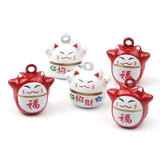 Christmas Pendant Zinc Alloy Cat Bell Beads for Home Decoration