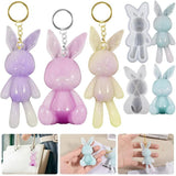 3D DIY Epoxy Resin Mold Mirror Rabbit Keychain Crafts Decoration