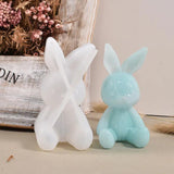 3D DIY Epoxy Resin Mold Mirror Rabbit Keychain Crafts Decoration