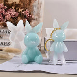 3D DIY Epoxy Resin Mold Mirror Rabbit Keychain Crafts Decoration