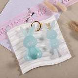 3D DIY Epoxy Resin Mold Mirror Rabbit Keychain Crafts Decoration