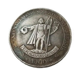 1900 Brazil 4000 Reis Silver Plated Copy Coin Antique Magic Coin Home Decor