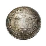 1900 Brazil 4000 Reis Silver Plated Copy Coin Antique Magic Coin Home Decor