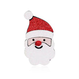 Santa Claus Brooches Pins For Women Kids Felt Alloy Pin Clothing Accessories