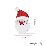 Santa Claus Brooches Pins For Women Kids Felt Alloy Pin Clothing Accessories