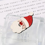 Santa Claus Brooches Pins For Women Kids Felt Alloy Pin Clothing Accessories