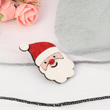 Santa Claus Brooches Pins For Women Kids Felt Alloy Pin Clothing Accessories