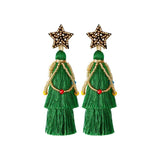 Christmas Tree Dangle Earrings Winter Party Jewelry Gift