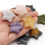 2 PCS Natural Stone Star Shape Crystals Healing Home Decoration Christmas Gift