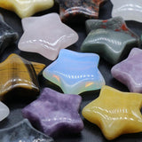 2 PCS Natural Stone Star Shape Crystals Healing Home Decoration Christmas Gift