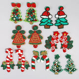 Christmas Beaded Earrings Santa/Candy Cane/Tree Seed Bead Earrings