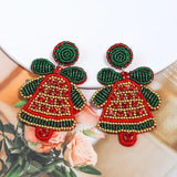 Christmas Beaded Earrings Santa/Candy Cane/Tree Seed Bead Earrings