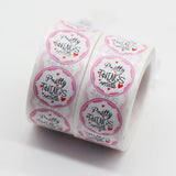 500pcs Pink Pretty Things Inside Thank You Stickers