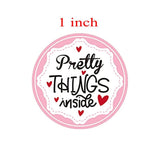 500pcs Pink Pretty Things Inside Thank You Stickers