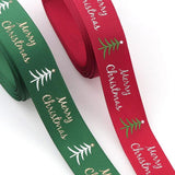 25mm Christmas Printed Grosgrain Ribbons for Gift Wrapping DIY