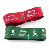 25mm Christmas Printed Grosgrain Ribbons for Gift Wrapping DIY