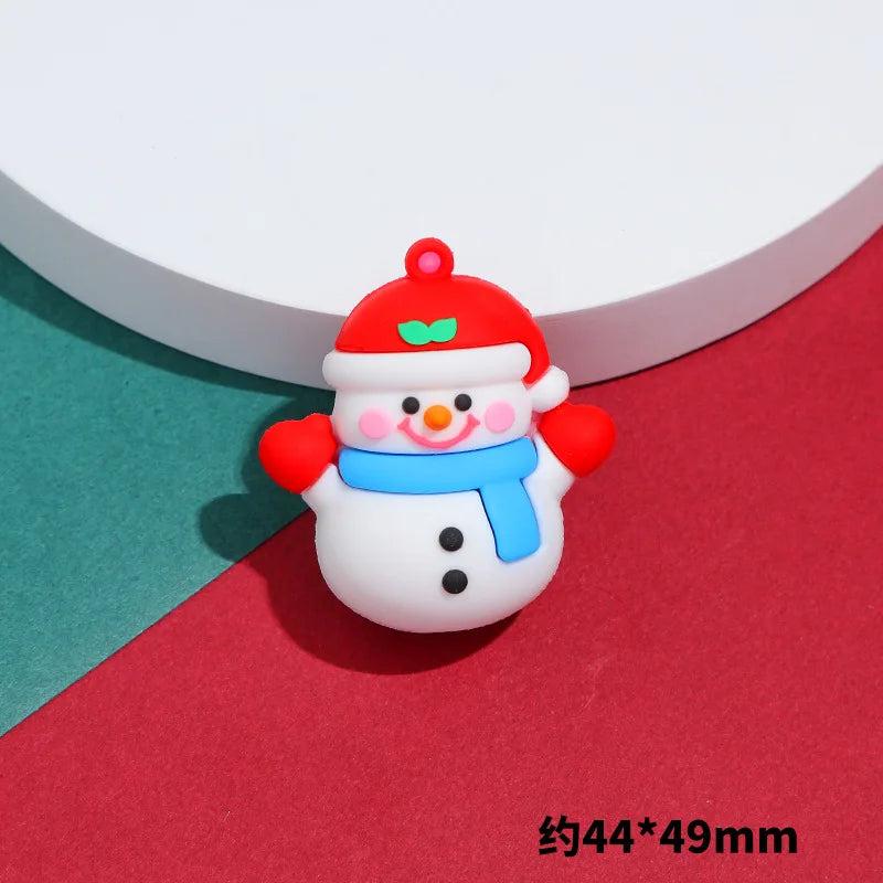 Christmas Cartoon Figures Charms Pendant Resin DIY Jewelry Decor 10pcs/lot