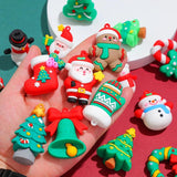 Christmas Cartoon Figures Charms Pendant Resin DIY Jewelry Decor 10pcs/lot