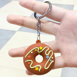 Donut Keychain Party Favors Kids Food Pendant Keyrings Bagpack Christmas Gift