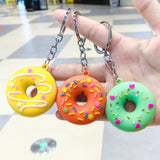 Donut Keychain Party Favors Kids Food Pendant Keyrings Bagpack Christmas Gift