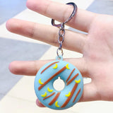 Donut Keychain Party Favors Kids Food Pendant Keyrings Bagpack Christmas Gift