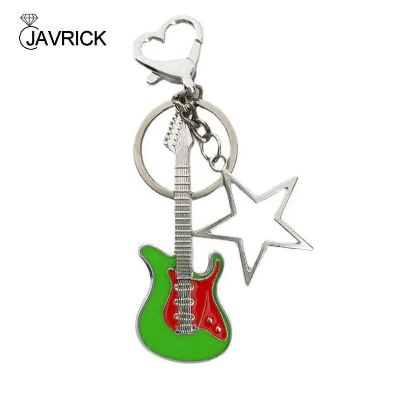 Christmas Guitar Keyring Bag Charm Y2k Pendant Keychains