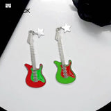 Christmas Guitar Keyring Bag Charm Y2k Pendant Keychains
