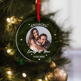 Personalized Couple Photo Christmas Tree Ornament Acrylic Pendant Gift