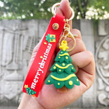 Christmas Ornaments Keychain Santa Elk Snowman Xmas Decor