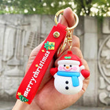 Christmas Ornaments Keychain Santa Elk Snowman Xmas Decor