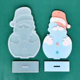 Christmas Epoxy Resin Mold Jewelry Tools Snowman Tree Deer Decoration