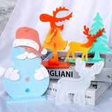 Christmas Epoxy Resin Mold Jewelry Tools Snowman Tree Deer Decoration