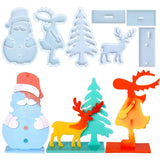 Christmas Epoxy Resin Mold Jewelry Tools Snowman Tree Deer Decoration
