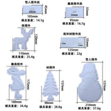 Christmas Epoxy Resin Mold Jewelry Tools Snowman Tree Deer Decoration